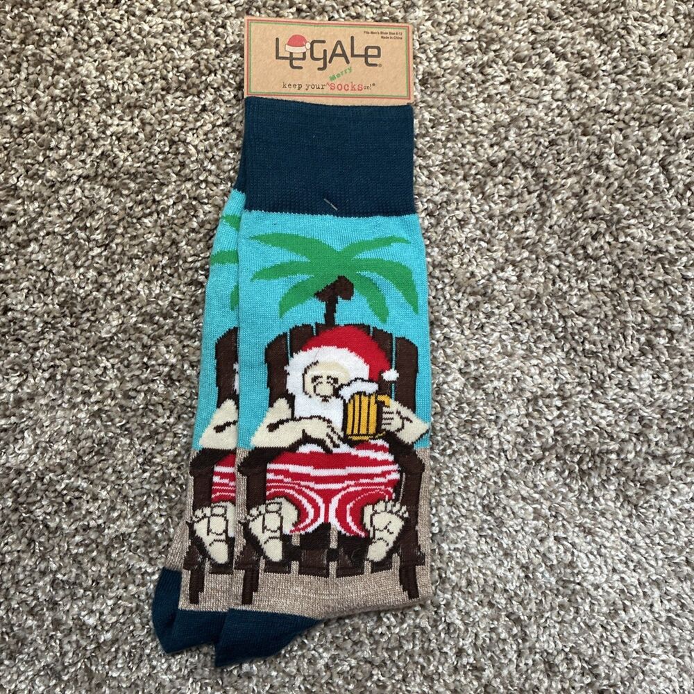 LEGALE Men’s Christmas Socks Size 8-12